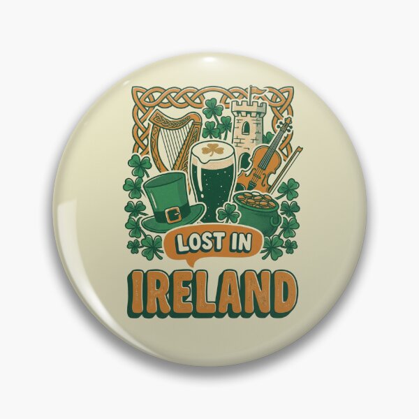 Item preview, Lost In Ireland Vintage Celtic Pub Doodle Art designed and sold by Ada’s Mystic Atelier .