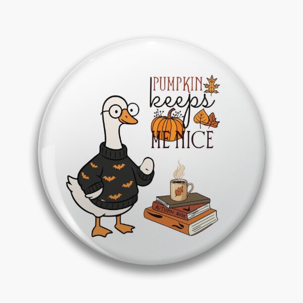 Item preview, Pumpkin Keeps Me Nice Cozy Autumn Goose designed and sold by Kriz-Kove.