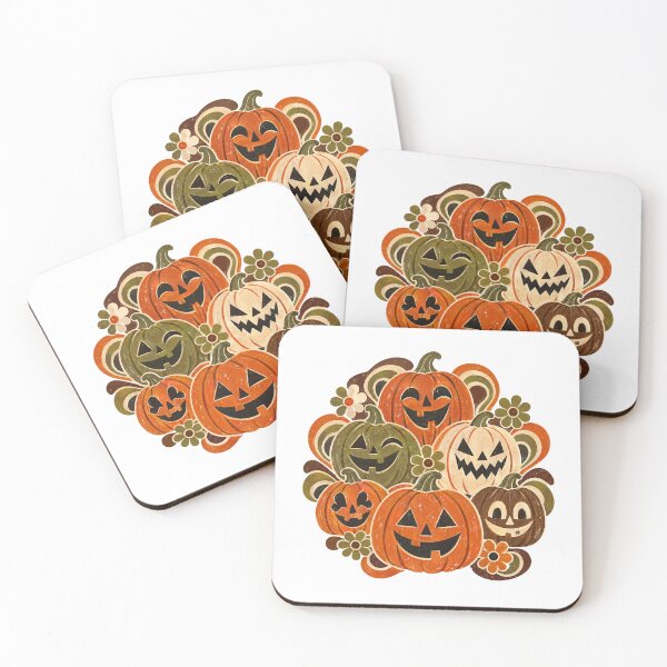 Item preview, Retro 70s Pumpkin Pattern Groovy Halloween Design designed and sold by PhelipeCasanova.
