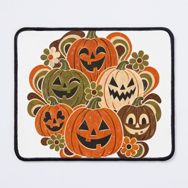 Item preview, Retro 70s Pumpkin Pattern Groovy Halloween Design designed and sold by PhelipeCasanova.