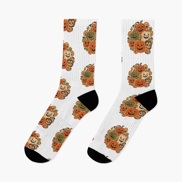 Item preview, Retro 70s Pumpkin Pattern Groovy Halloween Design designed and sold by PhelipeCasanova.