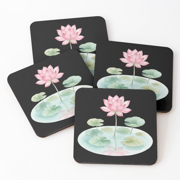 Item preview, Pink Lotus Flower in Calm Water Pond Art    designed and sold by bvdesignart.
