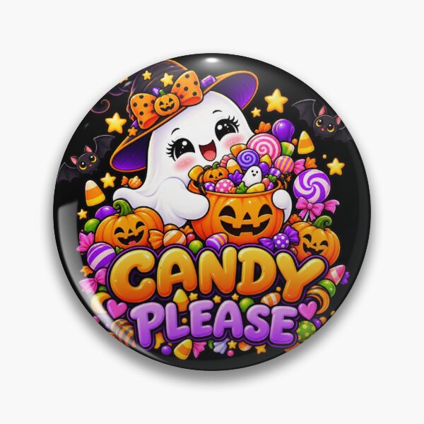 Item preview, Candy Please Halloween T-Shirt – Cute Ghost Candy Bucket & Pumpkin Design designed and sold by dressyside.