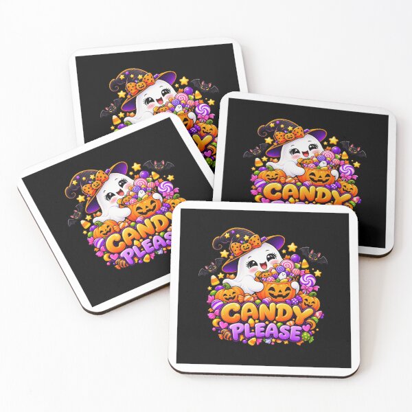 Item preview, Candy Please Halloween T-Shirt – Cute Ghost Candy Bucket & Pumpkin Design designed and sold by dressyside.