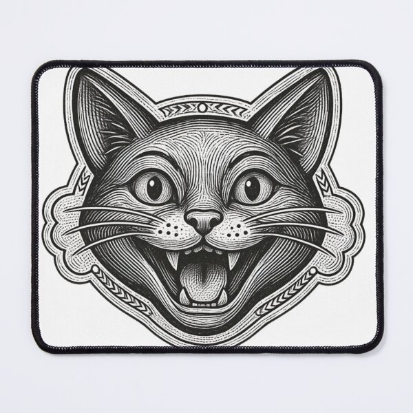 Item preview, Vintage Engraving Cat Face Grin designed and sold by sumro.