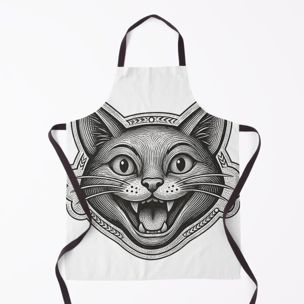 Item preview, Vintage Engraving Cat Face Grin designed and sold by sumro.