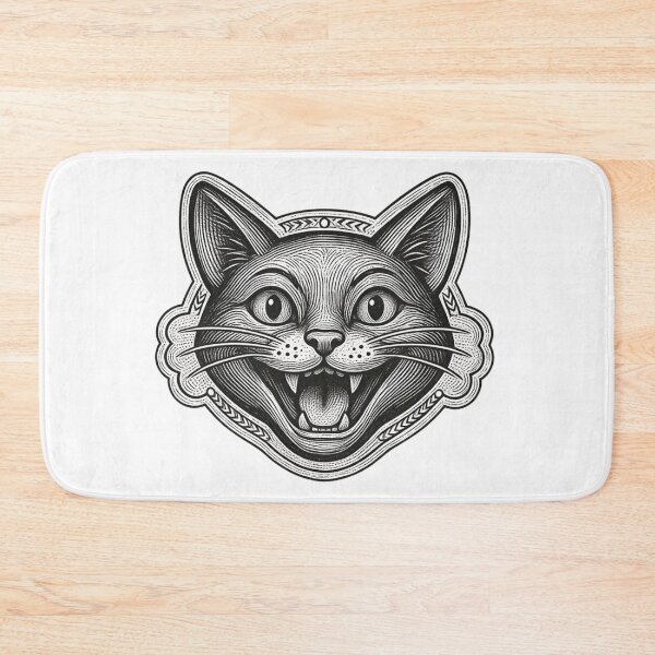 Item preview, Vintage Engraving Cat Face Grin designed and sold by sumro.
