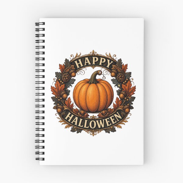 Item preview, Happy Halloween Elegant Vintage Pumpkin Wreath Art designed and sold by Créative touche .