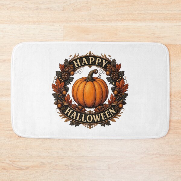 Item preview, Happy Halloween Elegant Vintage Pumpkin Wreath Art designed and sold by Créative touche .