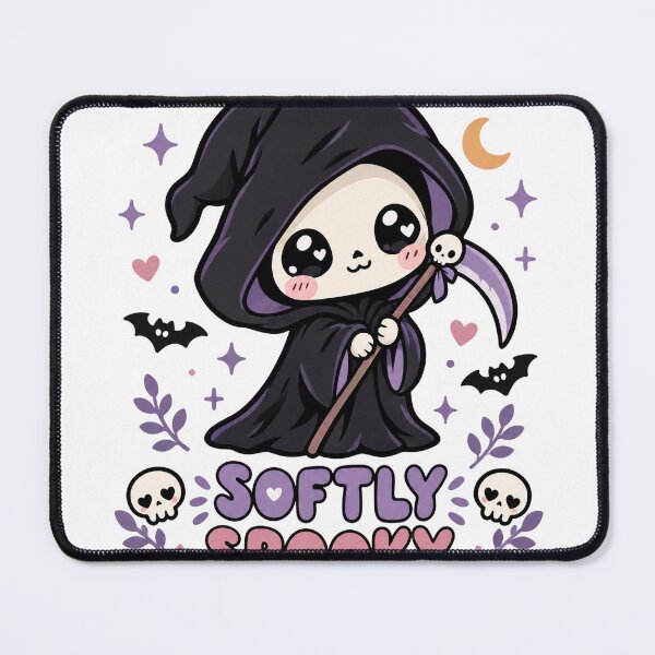 Item preview, Softly Spooky Cute Grim Reaper Pastel Goth Halloween Shirt designed and sold by PhelipeCasanova.