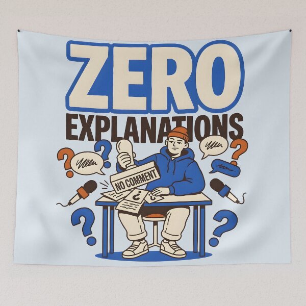 Item preview, Zero Explanations No Comment designed and sold by hutofdesigns.