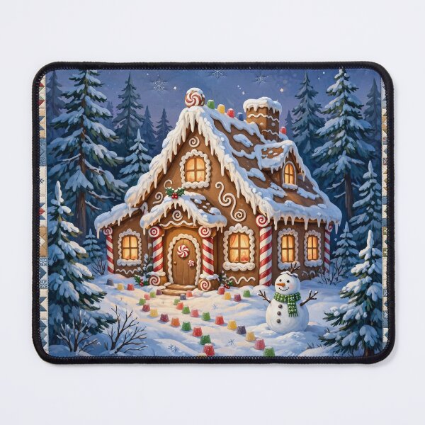 Item preview, Gingerbread House Christmas Throw Blanket designed and sold by Bluntees .