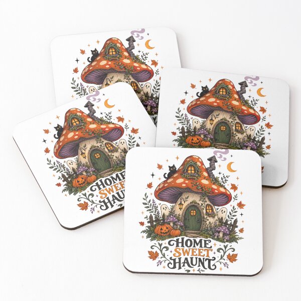 Item preview, Home Sweet Haunt Haunted Mushroom House Halloween Design designed and sold by PhelipeCasanova.