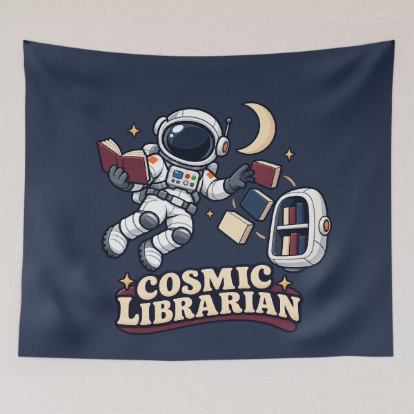 Item preview, Librarian Astronaut Reading in Space designed and sold by BROHLine Studio.