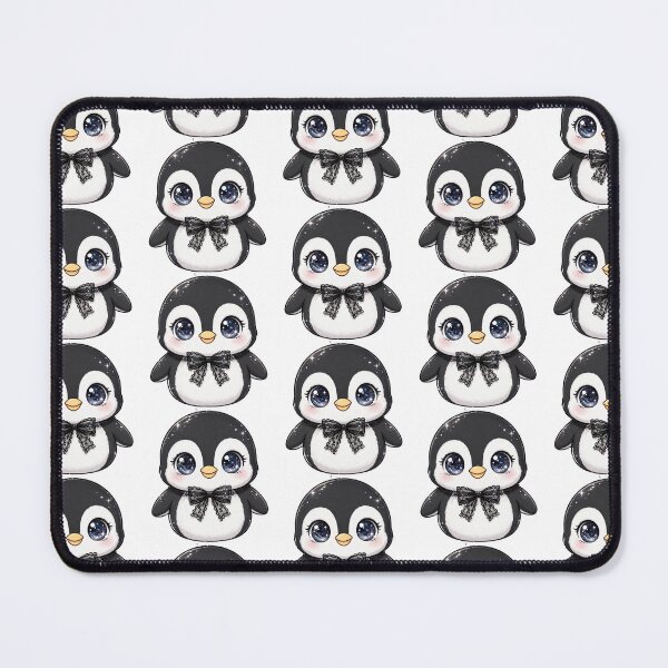 Item preview, Cute penguin with black lace bow tie designed and sold by priyankajustine.
