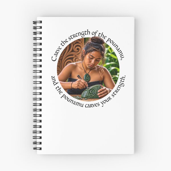 Item preview, Maori Endurance Proverb - Carve the strength of the pounamu | Pacific Art designed and sold by ShakaLife.org.