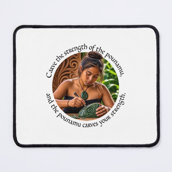 Item preview, Maori Endurance Proverb - Carve the strength of the pounamu | Pacific Art designed and sold by ShakaLife.org.