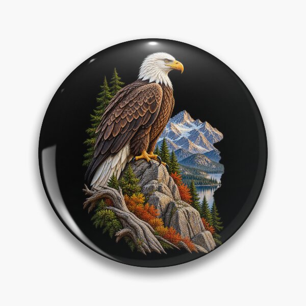 Item preview, Bald Eagle Perched on Mountain-Majestic American Eagle Wildlife Design designed and sold by RockitBaby.