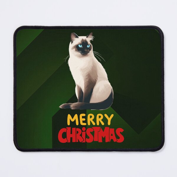 Item preview, Cute Siamese Cat Merry Christmas Holiday Art designed and sold by stormk10.