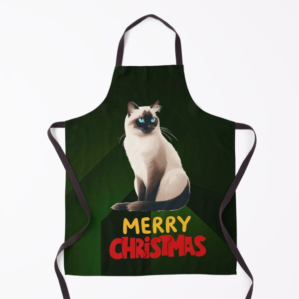 Item preview, Cute Siamese Cat Merry Christmas Holiday Art designed and sold by stormk10.