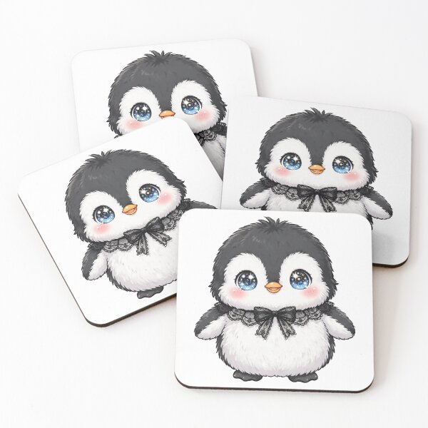 Item preview, Cute penguin with black lace bow tie designed and sold by priyankajustine.