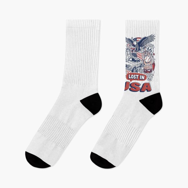Item preview, Lost In USA Retro Americana Comic Doodle Art designed and sold by Ada’s Mystic Atelier .