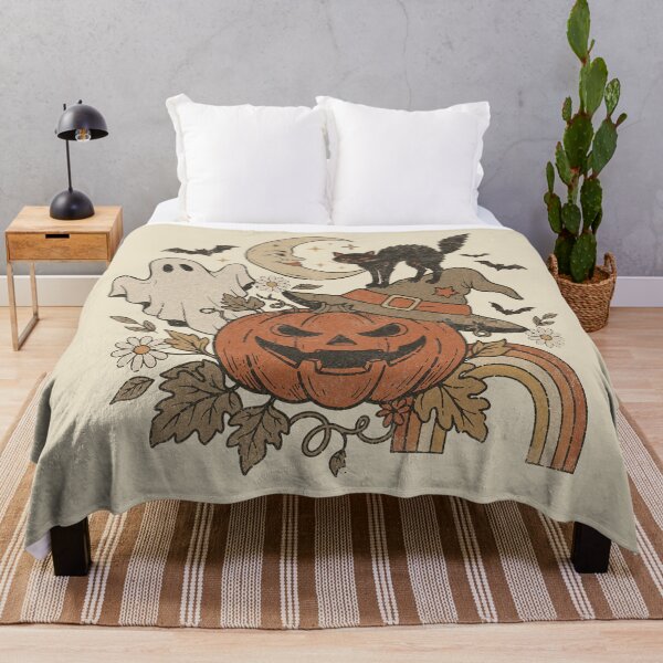 Item preview, Vintage Halloween Black Cat Ghost Pumpkin. designed and sold by EunsooLee.