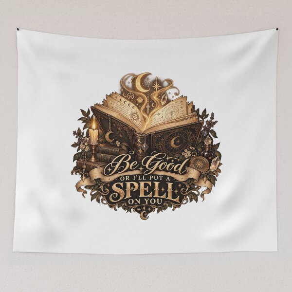 Item preview, Be Good or I’ll Put a Spell on You Vintage Spellbook Dark Academia Design designed and sold by MotiveStuff.