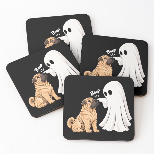 Item preview, Funny Ghost Chinese Shar-Pei Dog Boop Halloween Design Mom Dad designed and sold by rafaeltto.
