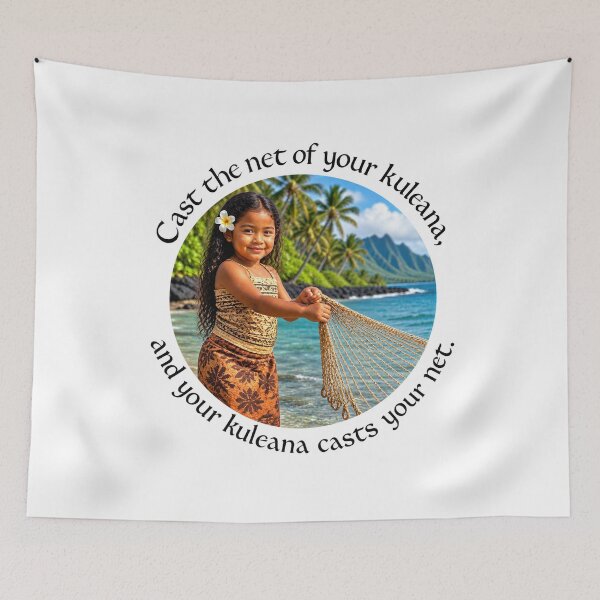 Item preview, Polynesian Leadership Proverb - Cast the net of your kuleana | Pacific Art designed and sold by ShakaLife.org.