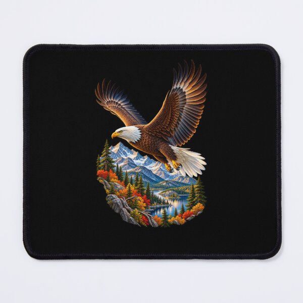 Item preview, Bald Eagle Soaring Over Mountains-American Eagle Wildlife Nature Design designed and sold by RockitBaby.