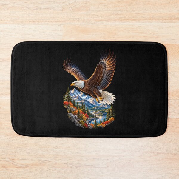 Item preview, Bald Eagle Soaring Over Mountains-American Eagle Wildlife Nature Design designed and sold by RockitBaby.