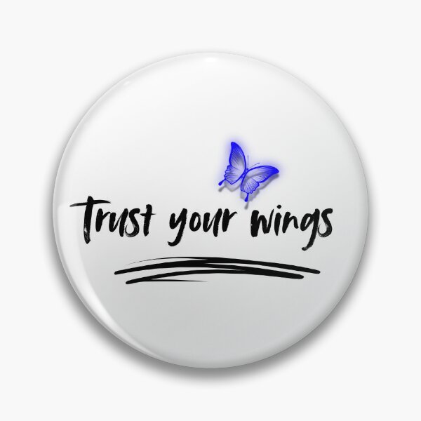 Item preview, Trust Your Wings Blue Butterfly Quote designed and sold by Inka Moon Design.