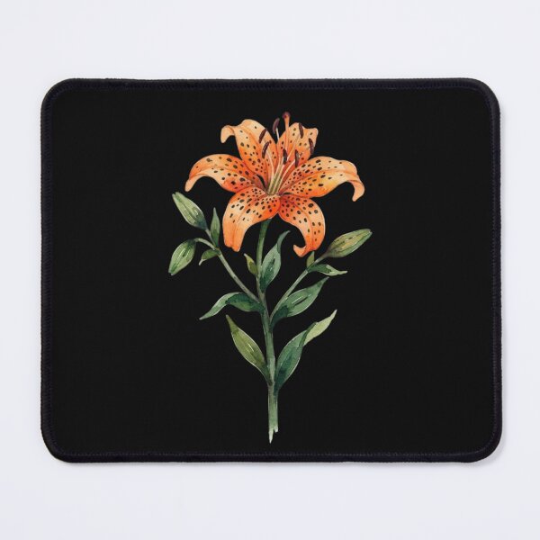 Item preview, Vintage Orange Tiger Lily Watercolor Botanical Art designed and sold by bvdesignart.