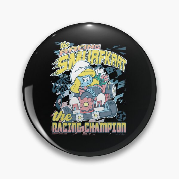 Item preview, The Smurfs The Racing Smurfkart Racing Champion Retro Poster Essential  designed and sold by circliqueart.