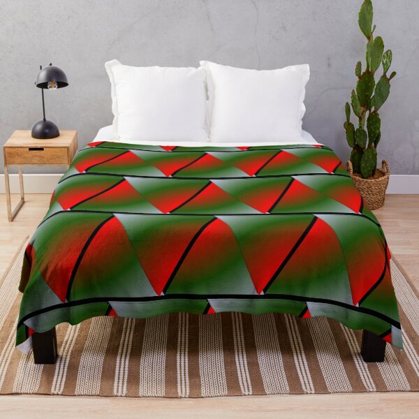 Item preview, Geometric Red and Green Triangles Abstract Pattern designed and sold by István Beresnyák.