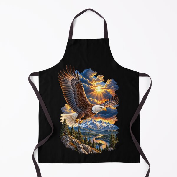 Item preview, Eagle Flying Beneath Dramatic Sky-Bald Eagle Mountain Wildlife Design designed and sold by RockitBaby.