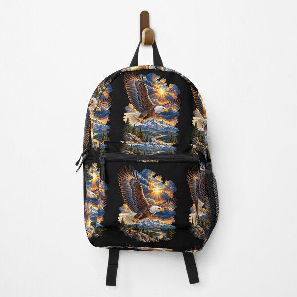 Item preview, Eagle Flying Beneath Dramatic Sky-Bald Eagle Mountain Wildlife Design designed and sold by RockitBaby.