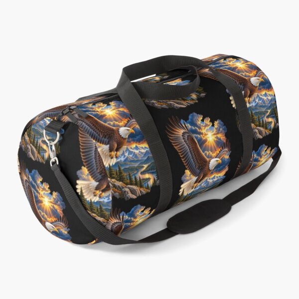 Item preview, Eagle Flying Beneath Dramatic Sky-Bald Eagle Mountain Wildlife Design designed and sold by RockitBaby.