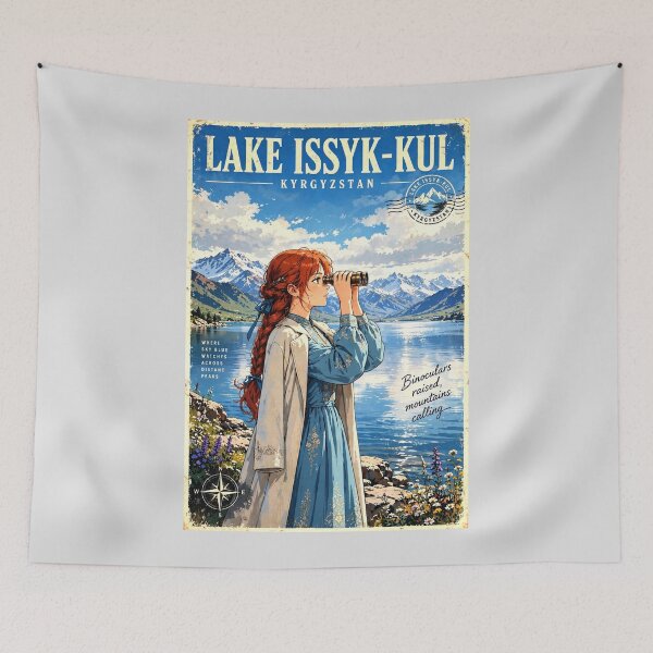 Item preview, Kyrgyzstan — Issyk-Kul — Looking Toward the Snowy Peaks designed and sold by DibujandoPorfa.
