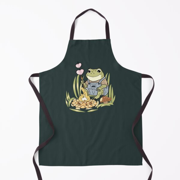 Item preview, Cute Cottagecore Frog Roasting Marshmallows Forest Picnic Illustration designed and sold by LeshanArt.