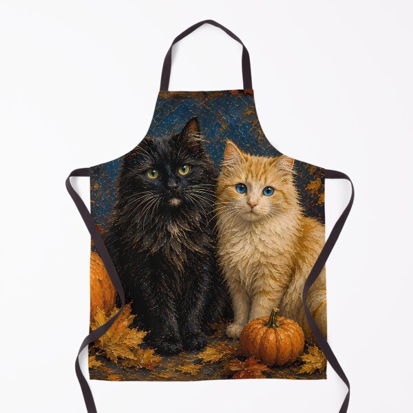 Item preview, Vintage Halloween Black Cats and Pumpkins – Autumn Gothic Cat Art designed and sold by Mama Leenah.