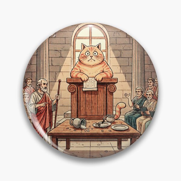 Item preview, The Socratic Cat-astrophe - Philosophy Humor Art designed and sold by codex antique.