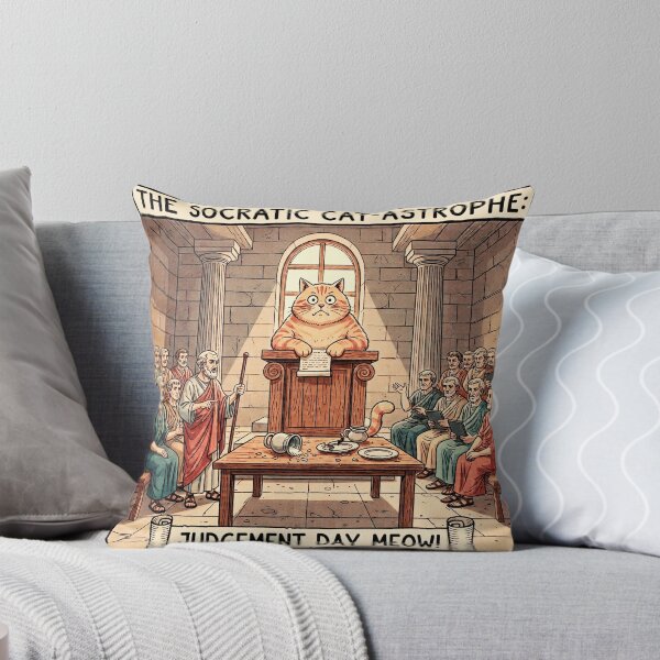 Item preview, The Socratic Cat-astrophe - Philosophy Humor Art designed and sold by codex antique.