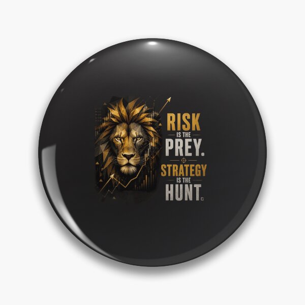 Artikelvorschau, Risiko ist die Beute, Strategie die Jagd. Daytrader Lion Finance Motivation Design entworfen und verkauft von Bennie Singh.