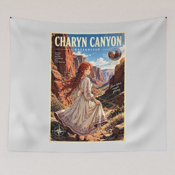 Item preview, Kazakhstan — Charyn Canyon — Walking Through the Red Stone Kingdom designed and sold by DibujandoPorfa.