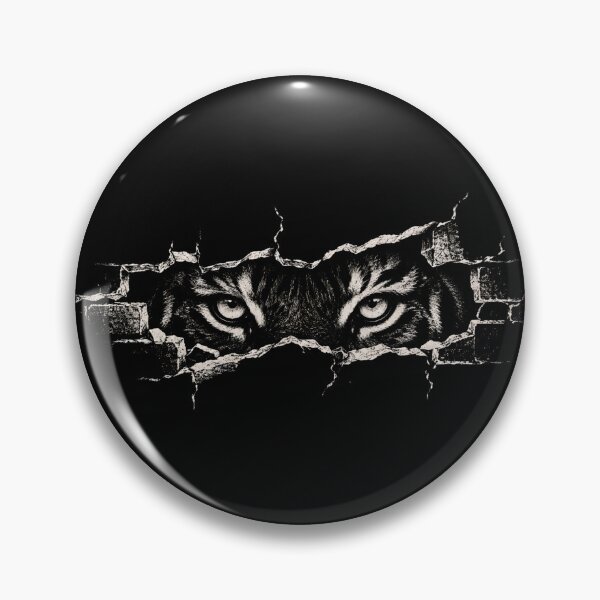 Item preview, Vintage Tiger Peaking Through the Wall designed and sold by DemureArtsy.