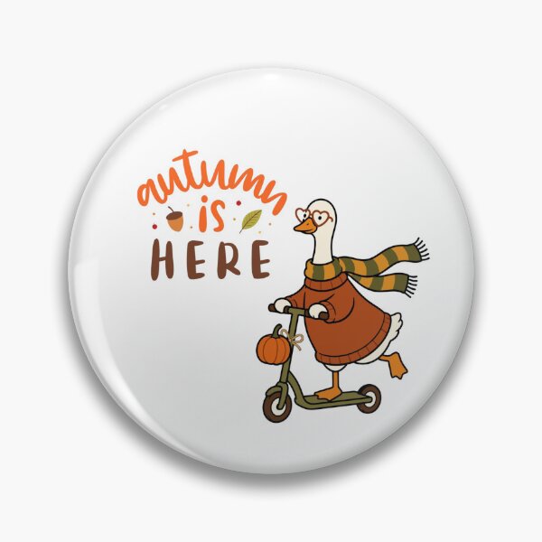 Item preview, Autumn Is Here Cute Goose Riding Scooter designed and sold by Kriz-Kove.