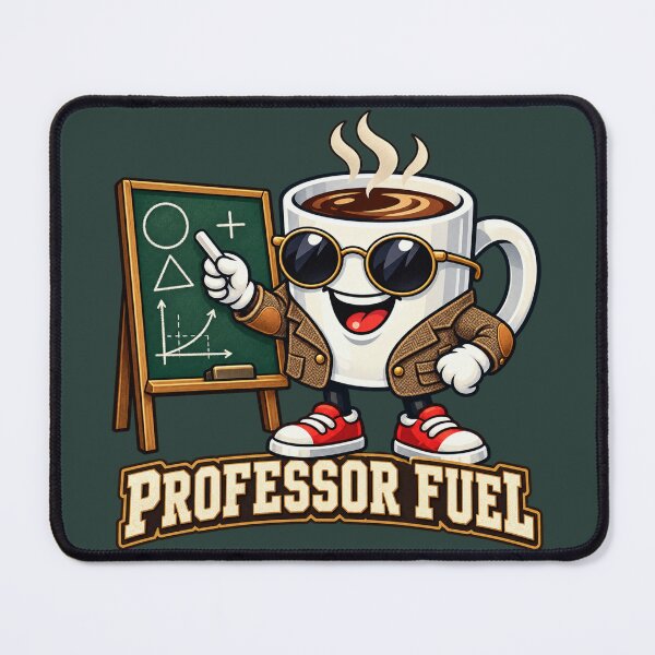 Item preview, Professor Fuel Funny Coffee Character designed and sold by BROHLine Studio.