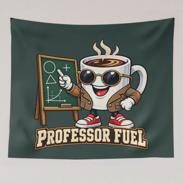 Item preview, Professor Fuel Funny Coffee Character designed and sold by BROHLine Studio.